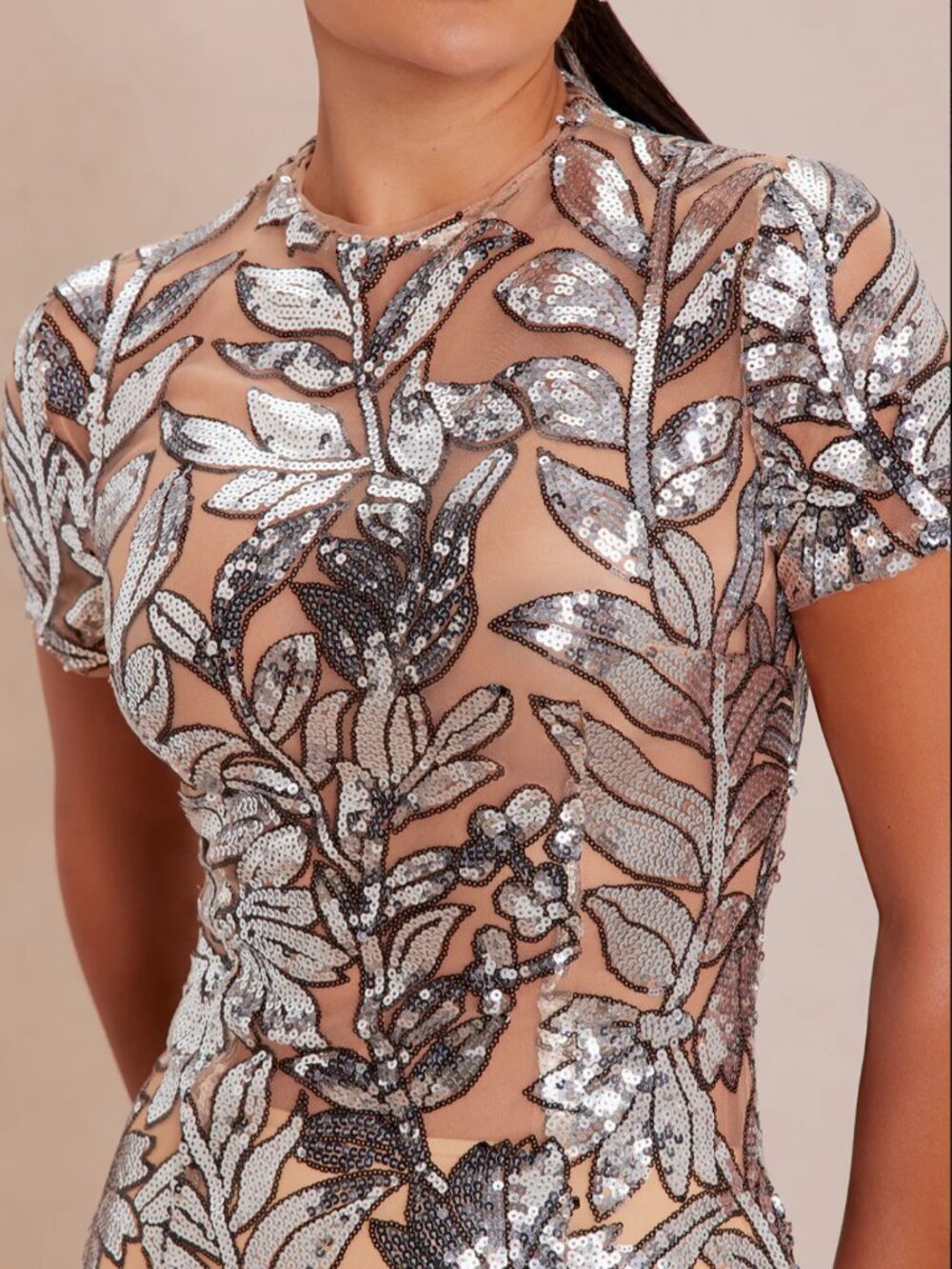 Flower Disco Mesh Dress